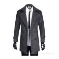 Long Sleeve Winter Outerwear , Grey Wool Hunting Jacket With Comfortable Fabric For Man